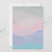 Minimale Dusty Blue Boho Huwelijksuitnodiging Kaart (Achterkant)