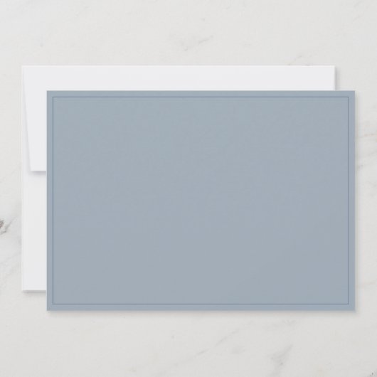 Minimale Dusty Blue Script Wedding Save the Date (Achterkant)