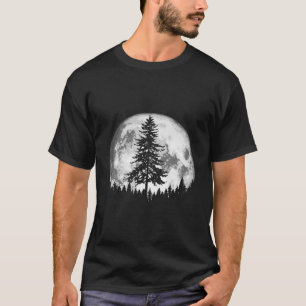 Minimale E Boom bij Volle Maan T-shirt