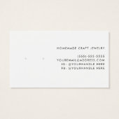 Minimale Earth Green White Logo Earring Display Visitekaartje (Achterkant)