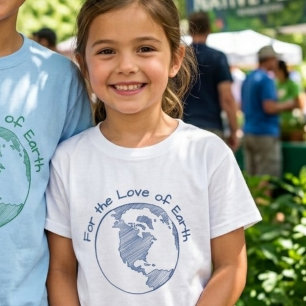 Minimale Eco Voor de Liefde voor de Aarde Kinderen T-shirt