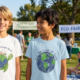 Minimale Eco Voor de Liefde voor de Aarde Kinderen T-shirt