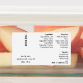 Minimale Eenvoudige 1oz 30ml Druppelfles Waterdich Labels (Aangebracht)