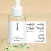 Minimale Eenvoudige 1oz 30ml Druppelfles Waterdich Labels