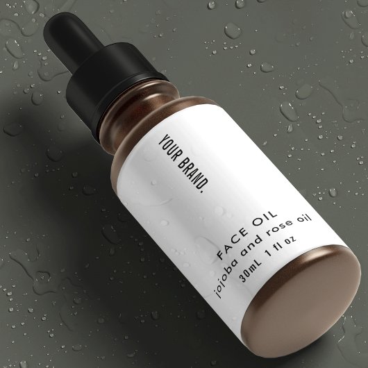 Minimale Eenvoudige 1oz 30ml Druppelfles Waterdich Labels