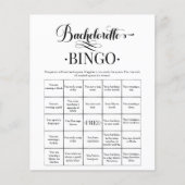Minimale Eenvoudige Bachelorette Bingo Game (Voorkant)