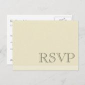 Minimale eenvoudige basis neutrale RSVP Uitnodiging Briefkaart (Voorkant / Achterkant)