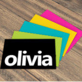 Minimale eenvoudige Black & White Grote Merknaam Visitekaartje