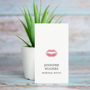 Minimale eenvoudige elegante Bleke roze lips Visitekaartje