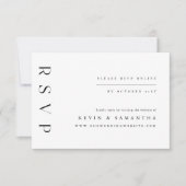 Minimale eenvoudige elegante RSVP QR-codelijst Kaartje (Voorkant)
