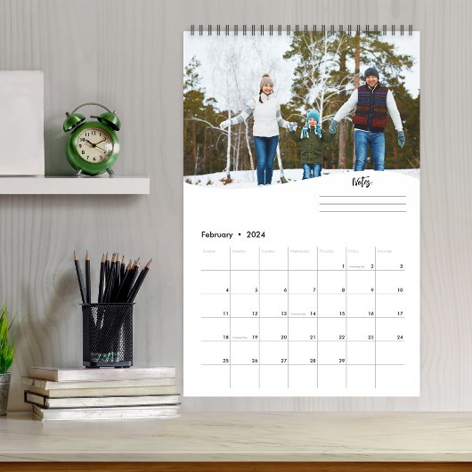 Minimale Eenvoudige Fotomaanden Cool Typografie Kalender