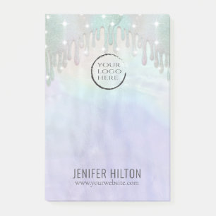 Minimale eenvoudige iriserende holografisch uw log post-it® notes