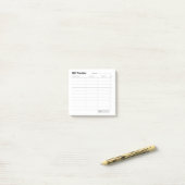 Minimale eenvoudige kostentracker post-it® notes (Op bureau)