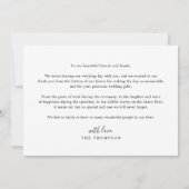 Minimale Eenvoudige Liefde & Bedankt met fotobruil (Achterkant)