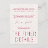 Minimale eenvoudige magenta en textuur de fijnere informatiekaartje (Voorkant)