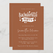 Minimale Eenvoudige Manuscript Modern Bachelorette Kaart (Voorkant / Achterkant)