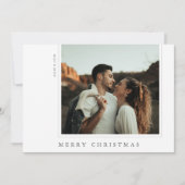 Minimale eenvoudige, moderne Lijst-Kaart met recht Feestdagenkaart (Voorkant)