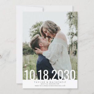 Minimale eenvoudige overlay op de oude datum waaro save the date