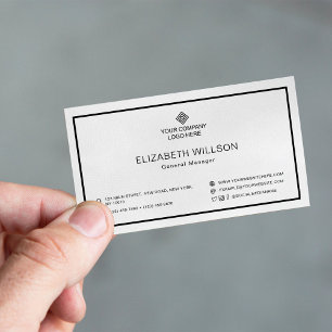 Minimale eenvoudige professionele Logo Visitekaartje