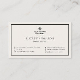 Minimale Eenvoudige Professionele Logo Visitekaartje