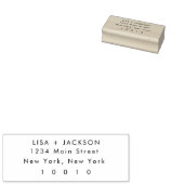 Minimale Eenvoudige Return Address Rubber Stamp Rubberstempel (Gestempeld)