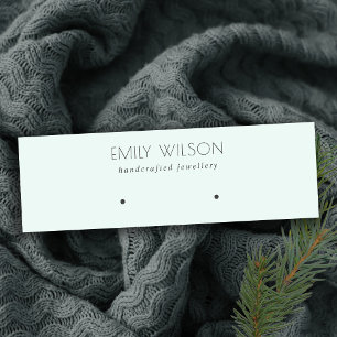 Minimale Eenvoudige Soft Sky Blue Aqua Earring Dis Mini Visitekaartje