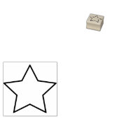 Minimale eenvoudige stervorm outline 	rubberstempel (Gestempeld)