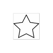 Minimale eenvoudige stervorm outline 	rubberstempel (Afrduk)