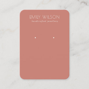 Minimale Eenvoudige Tomato Red Muted Earring Displ Visitekaartje