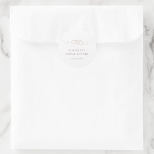 Minimale eenvoudige trouwringen   Blush Pink Brida Ronde Sticker