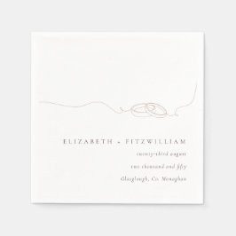 Minimale Eenvoudige Trouwringen Blush Roze Trouwen Servet