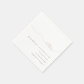 Minimale Eenvoudige Trouwringen Blush Roze Trouwen Servet (Hoek)