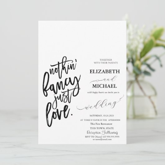 Minimale Eenvoudige Uitnodiging tot weduwen van he (Staand voorkant)