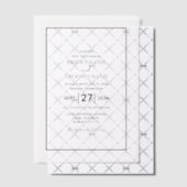 Minimale Eenvoudige uitnodiging voor zwart-witbrui (Offset (Uitnodiging))