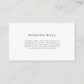 Minimale Eenvoudige Wishing Well Enclosure Card Informatiekaartje (Voorkant)