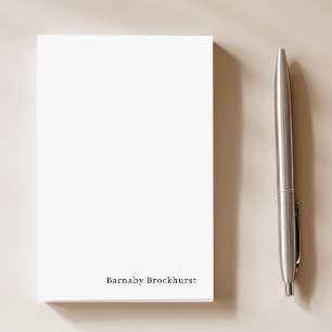 Minimale Eenvoudige Witte Klassieke Masculine Post-it® Notes