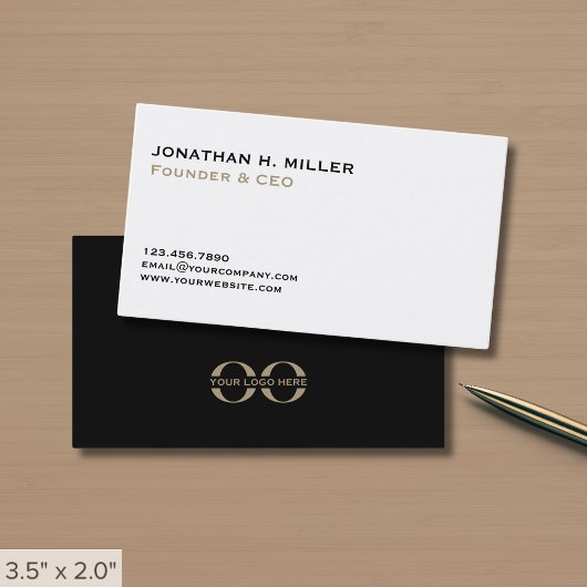 Minimale eenvoudige zakelijke Logo Visitekaartje