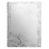 Minimale, eenvoudige zilvergrijze sjabloon - pas a notitieboek (Voorkant)