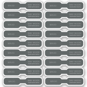 Minimale Eenvoudige zwarte, donkere ronddraaiprijs Sticker