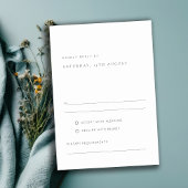 Minimale eenvoudige zwarte & witte Typografie brui RSVP Kaartje