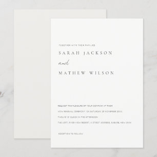 Minimale Eenvoudige Zwarte Witte Typografie Wow Re Kaart