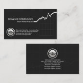 Minimale effectenbeurs visitekaartje (Voorkant / Achterkant)