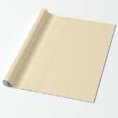 Minimale effen geel #FFECC2 Cadeaupapier (Uitgerold)
