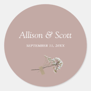 Minimale elastische elastische Rozen Ronde Sticker