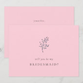 Minimale elegant... ben je mijn Bridesmaid? (Voorkant / Achterkant)