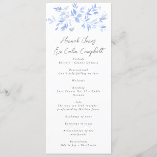 Minimale elegant blauw geschilderd porselein programma