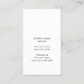 Minimale Elegant Blue Black Scissors Haarstylist Visitekaartje (Achterkant)