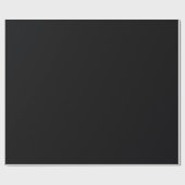 Minimale Elegant Chic Solid Midnight Black Plain Cadeaupapier (Vlak)