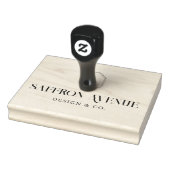 Minimale Elegant Custom Name & Monogram Logo Crest Rubberstempel (Stempel)