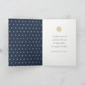 Minimale Elegant Gold Snowflake Foto geblesseerd Kaart (Binnen)
